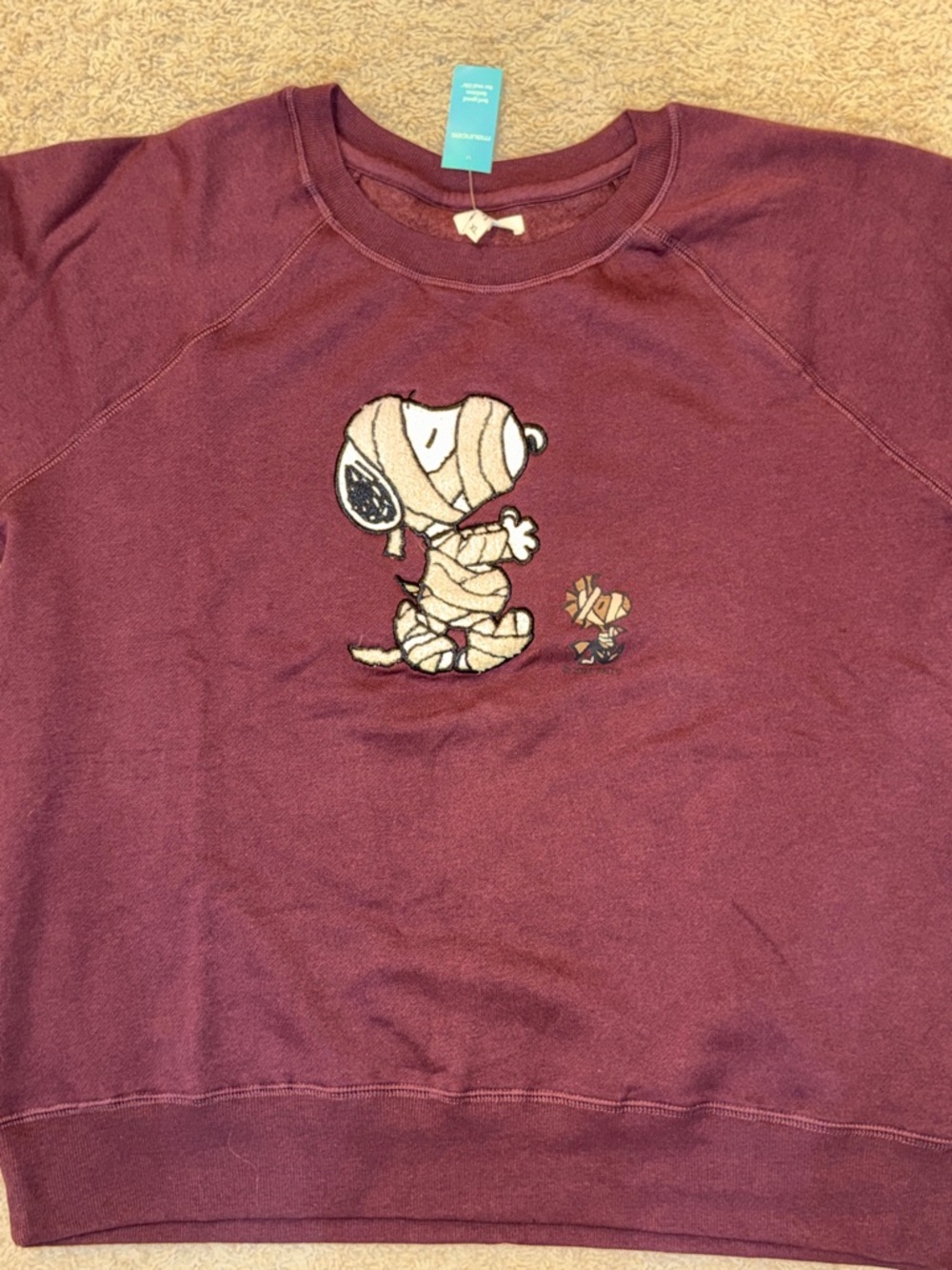 Maurices Maroon Snoopy Mummy Graphic Sweatshirt - Picture 2 of 12